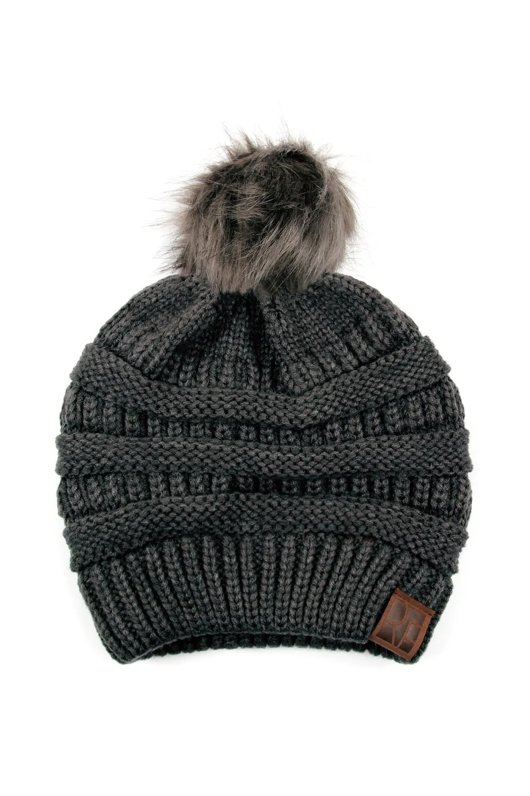 Knitted Pom Pom Beanie