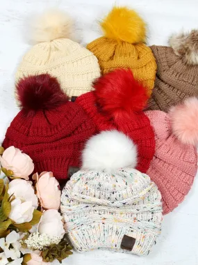 Knitted Pom Pom Beanie