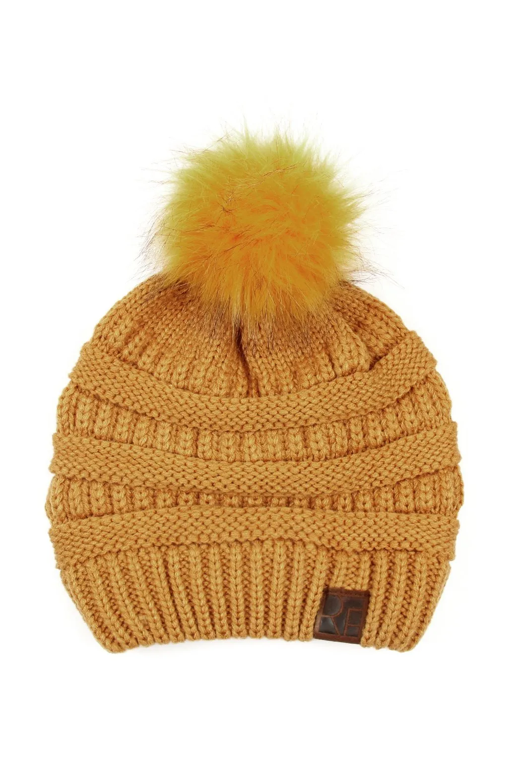 Knitted Pom Pom Beanie