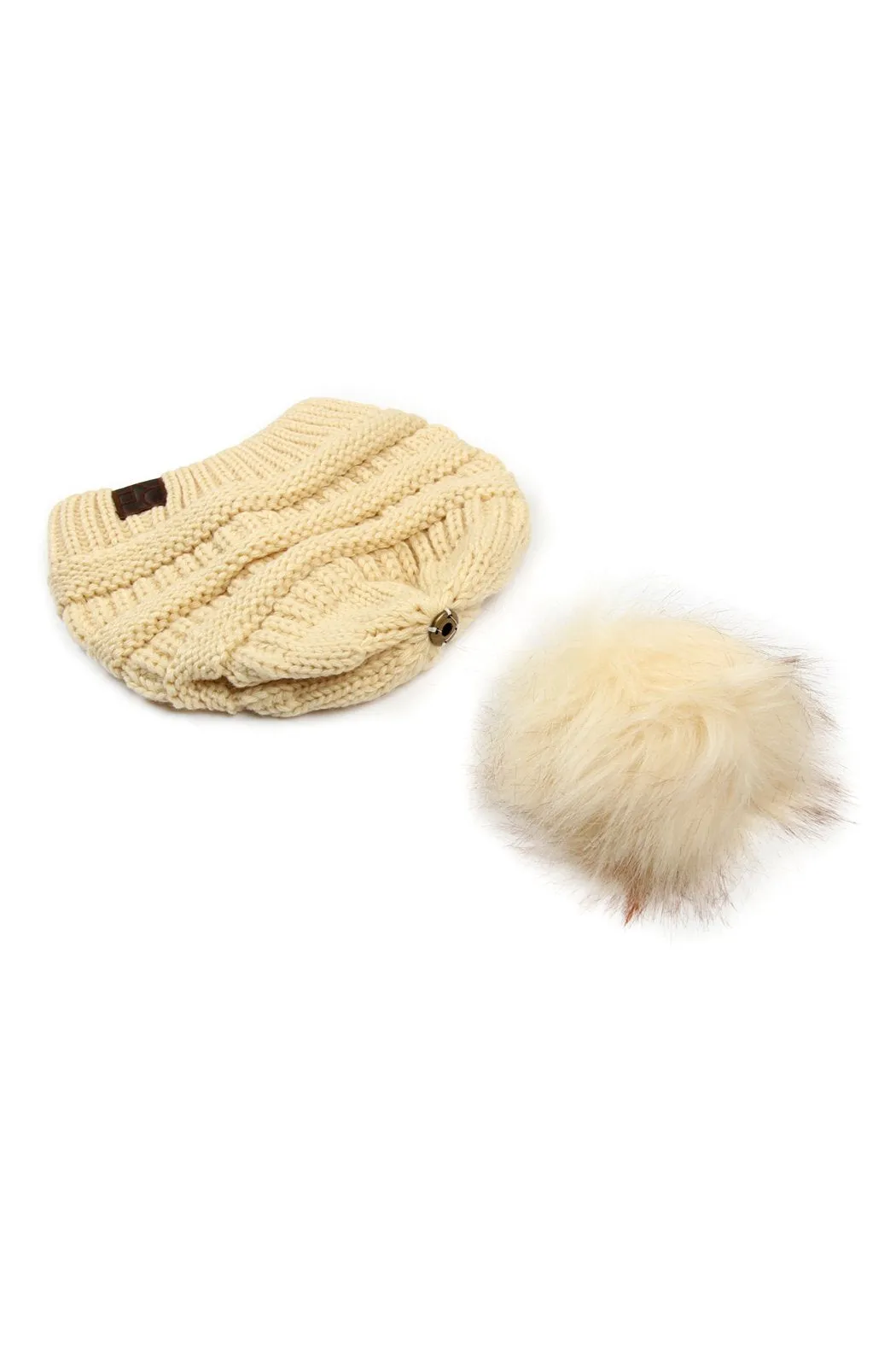 Knitted Pom Pom Beanie