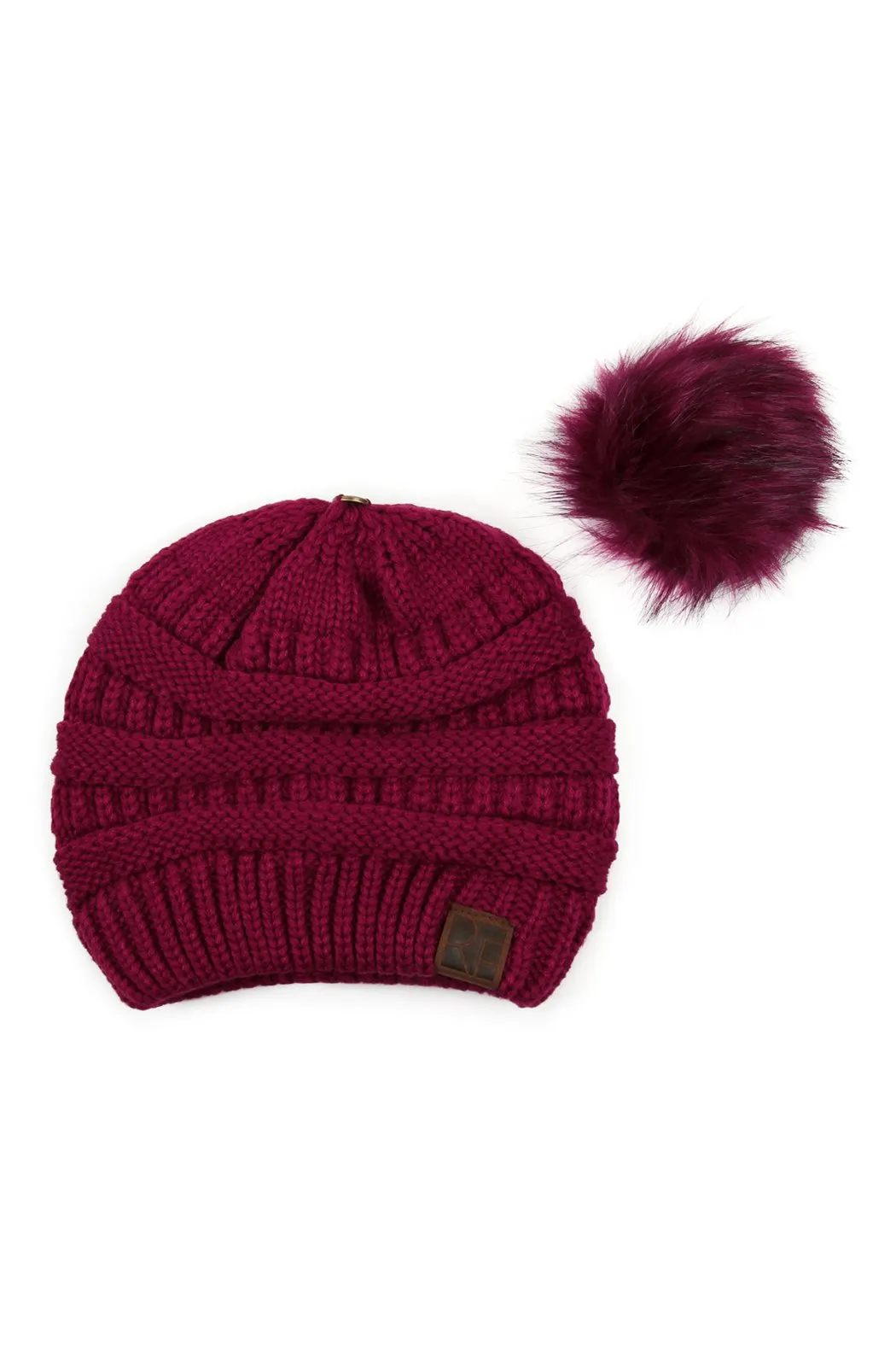 Knitted Pom Pom Beanie