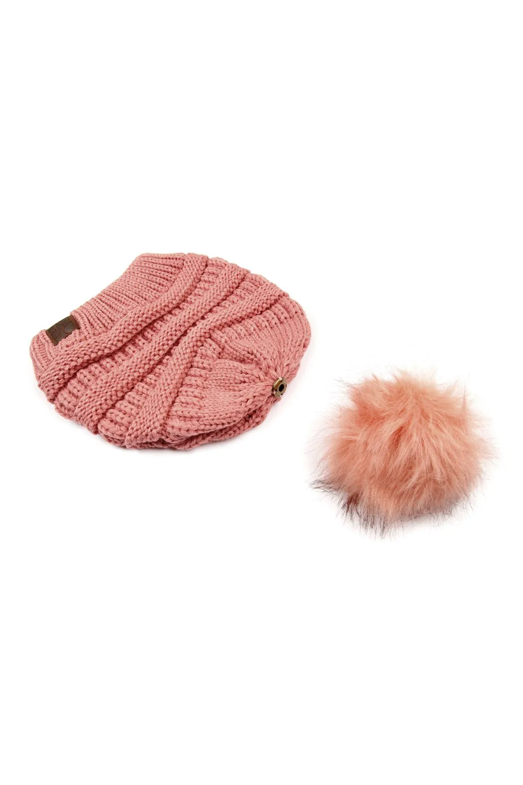 Knitted Pom Pom Beanie