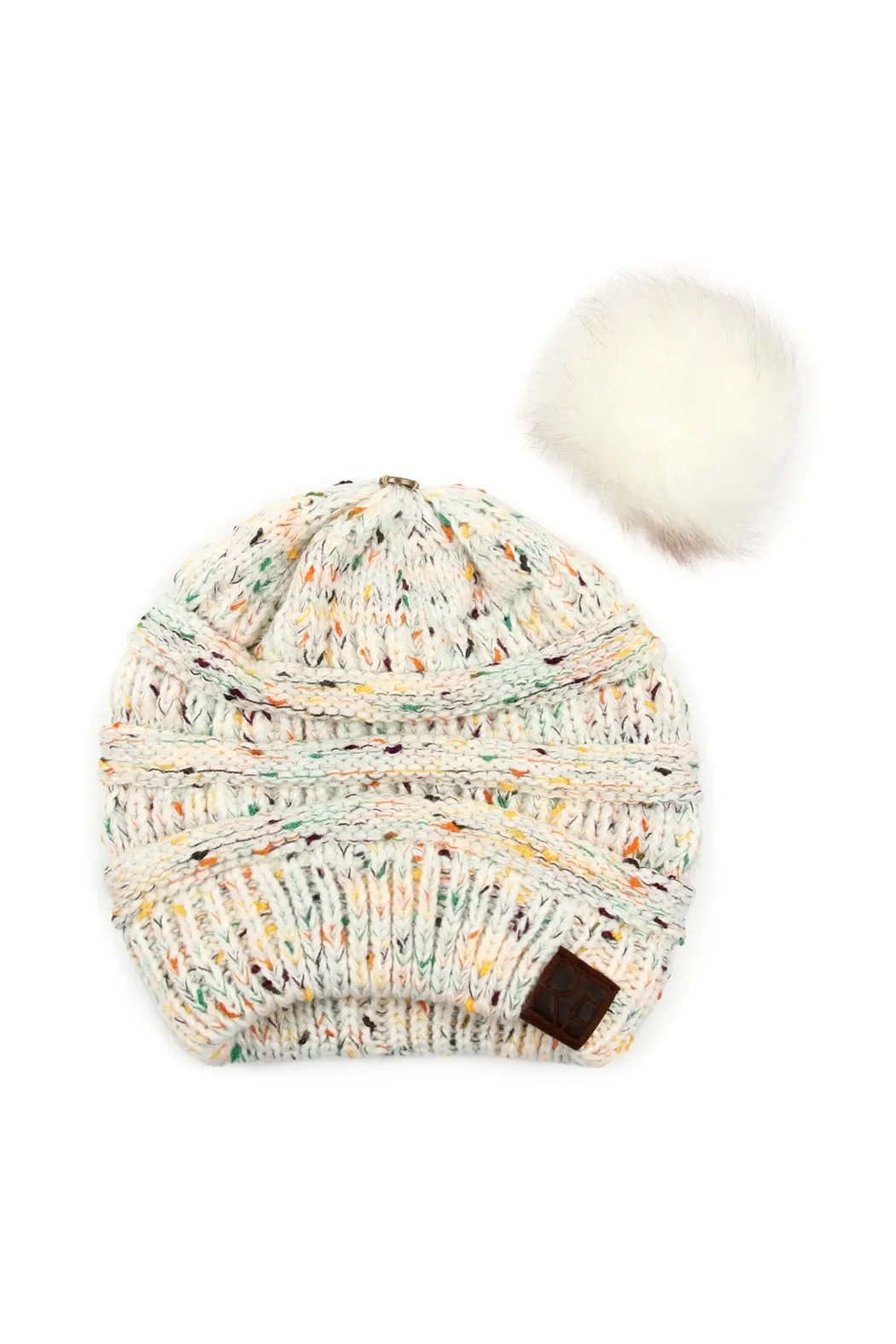 Knitted Pom Pom Beanie