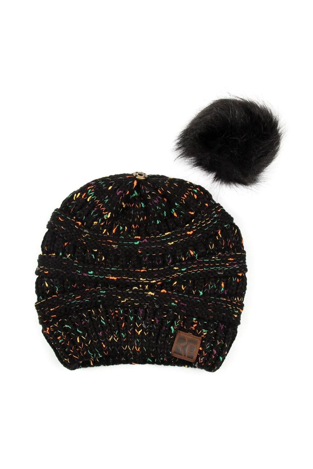 Knitted Pom Pom Beanie