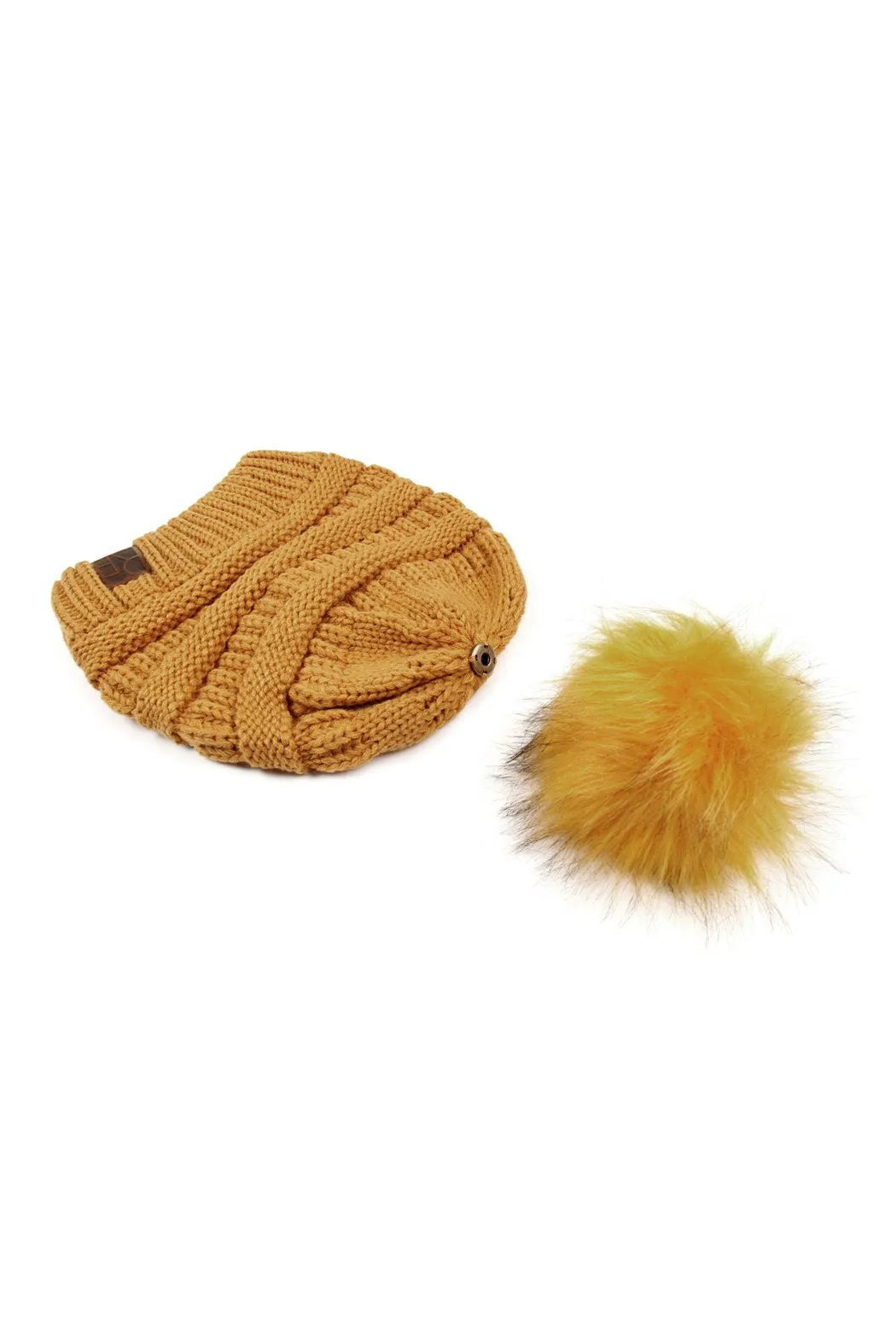 Knitted Pom Pom Beanie