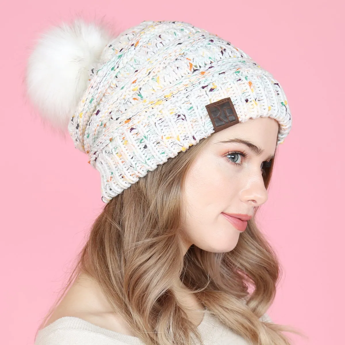 Knitted Pom Pom Beanie