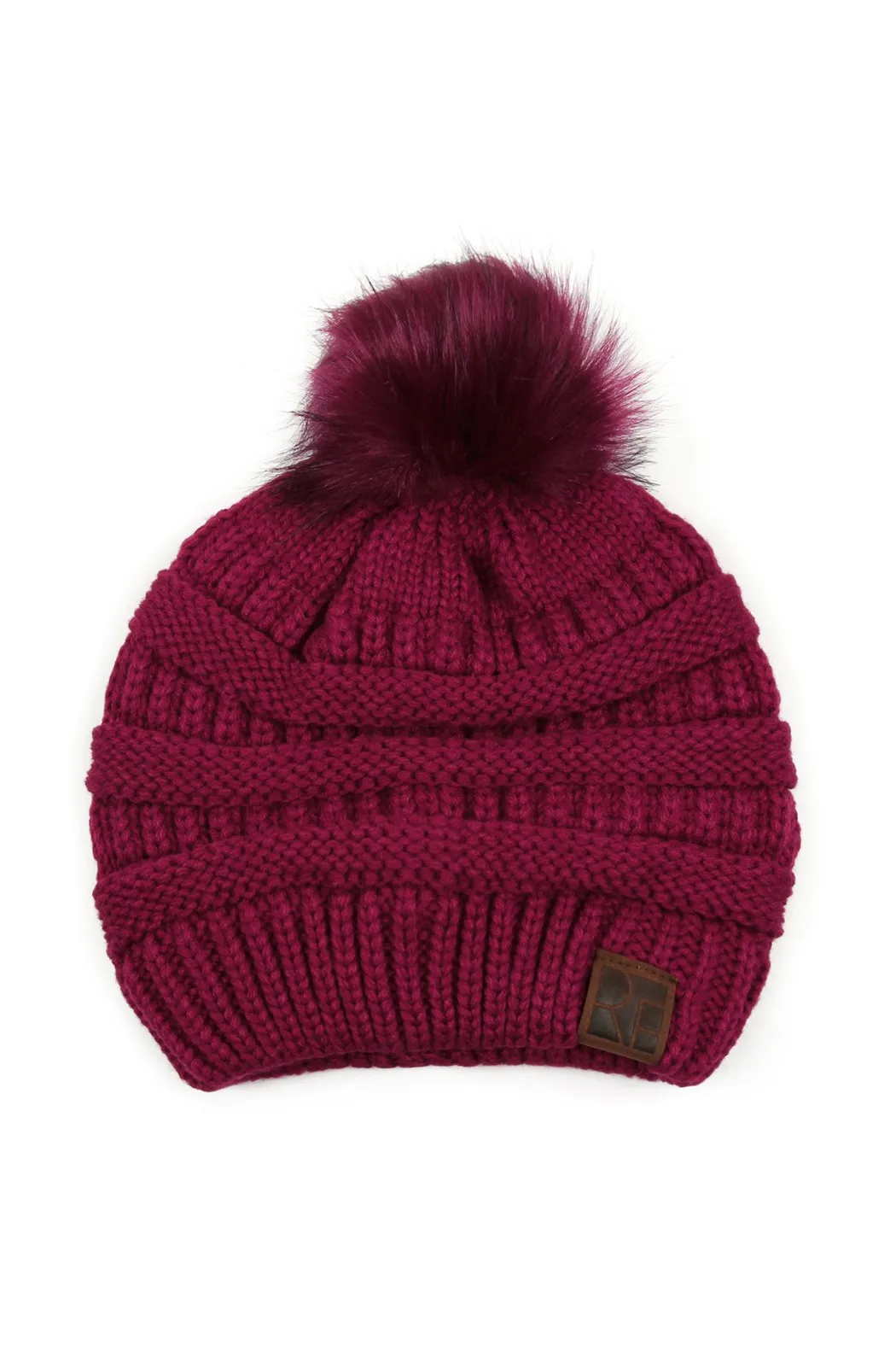 Knitted Pom Pom Beanie