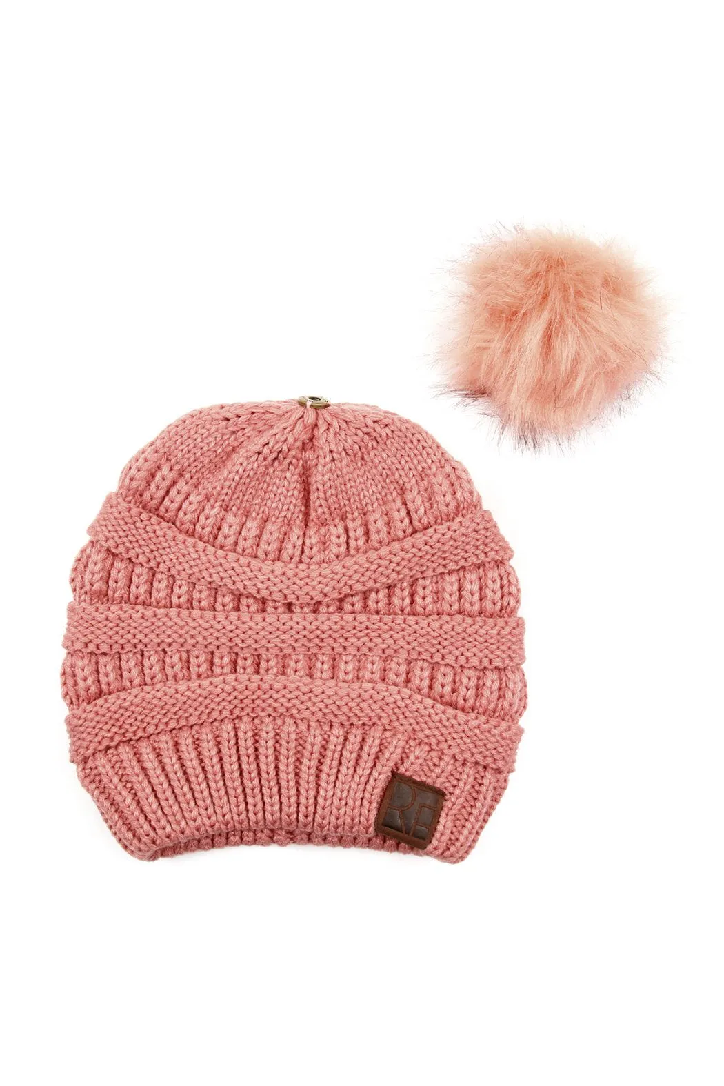 Knitted Pom Pom Beanie