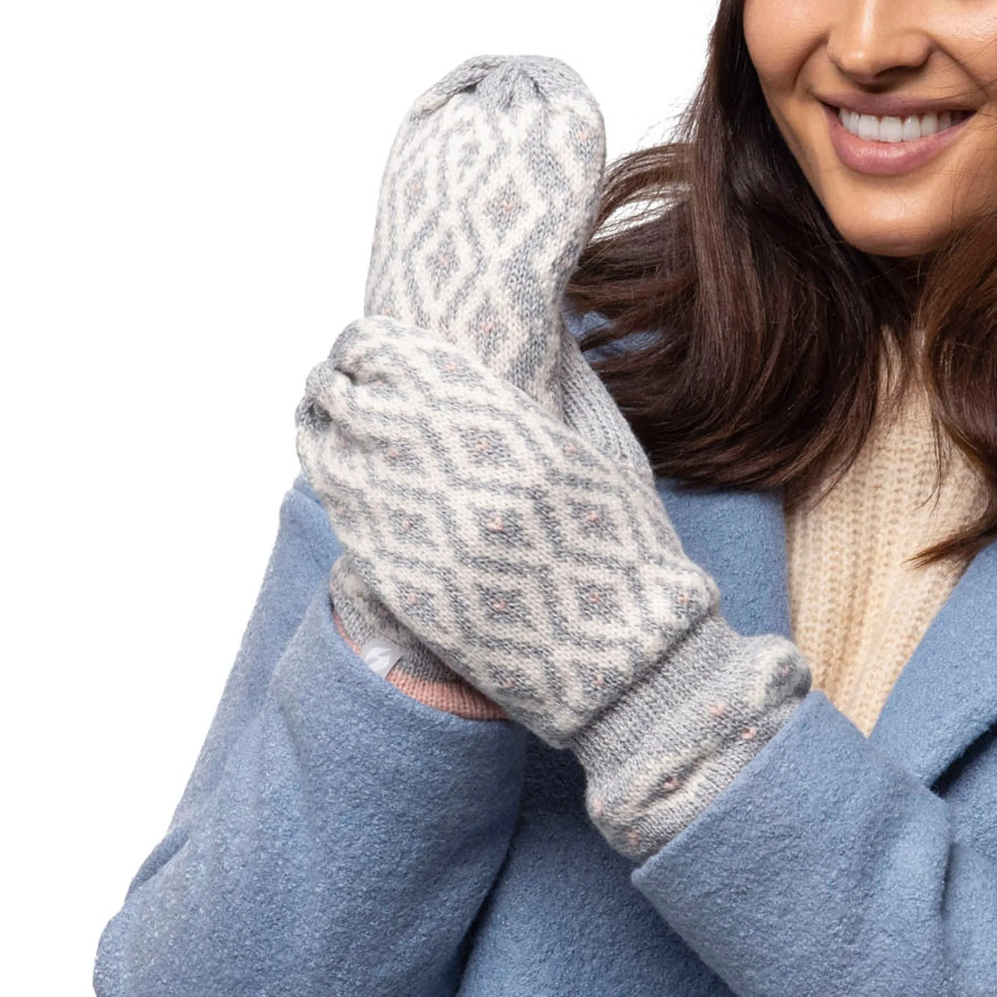 Ladies Copenhagen Mittens - Light Grey