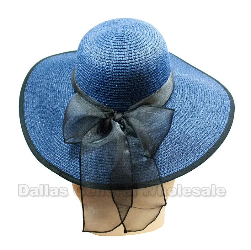 Ladies Fashion Floppy Beach Straw Hats Wholesale