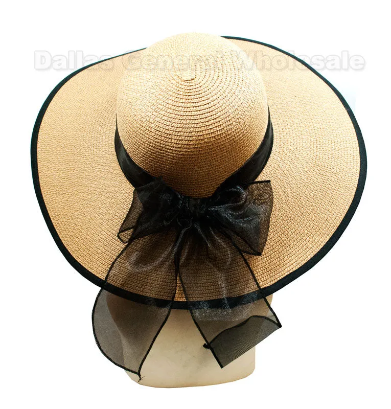 Ladies Fashion Floppy Beach Straw Hats Wholesale