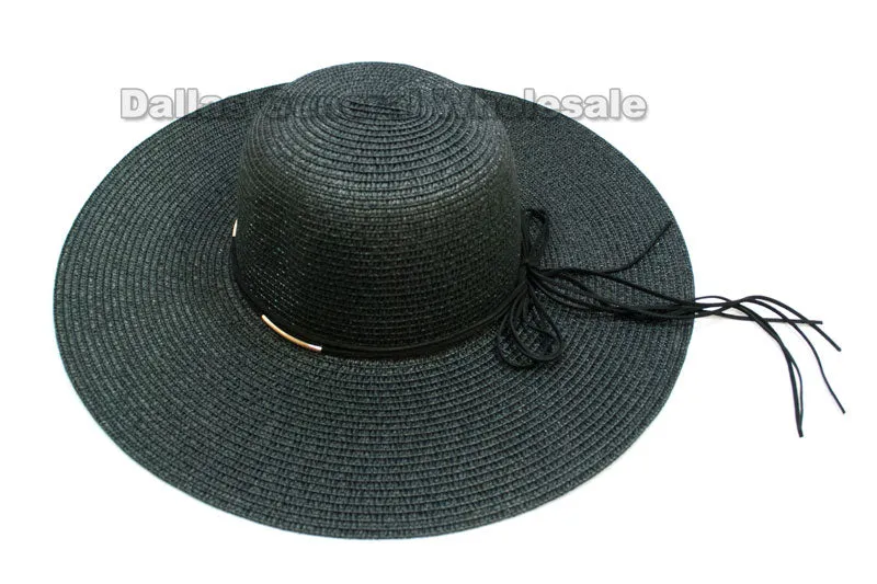 Ladies Fashion Floppy Beach Straw Hats Wholesale