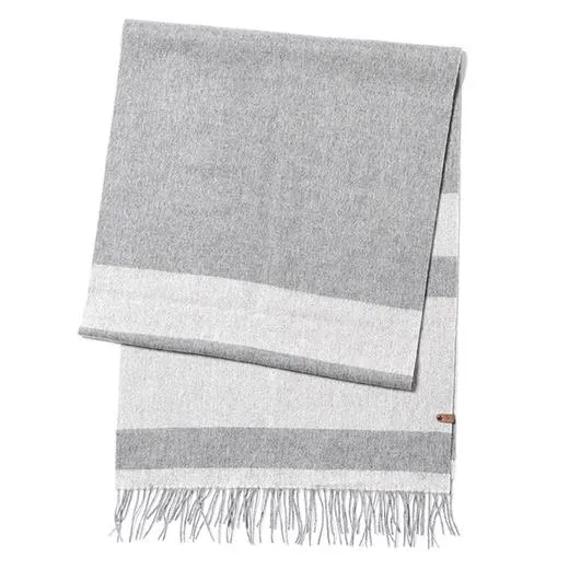 Lazio Extra Long Wool Scarf (Light Grey   Mineral)