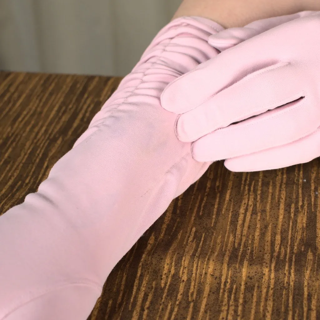 Light Pink Ruched Gloves