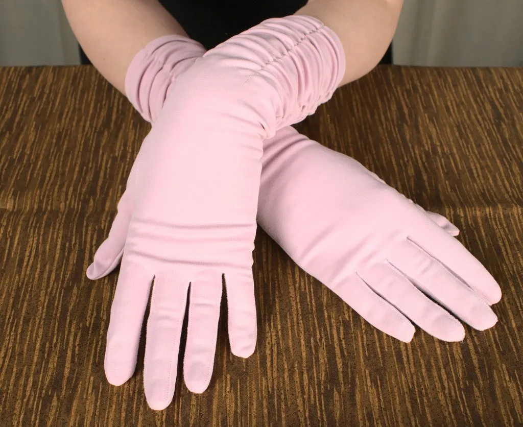 Light Pink Ruched Gloves