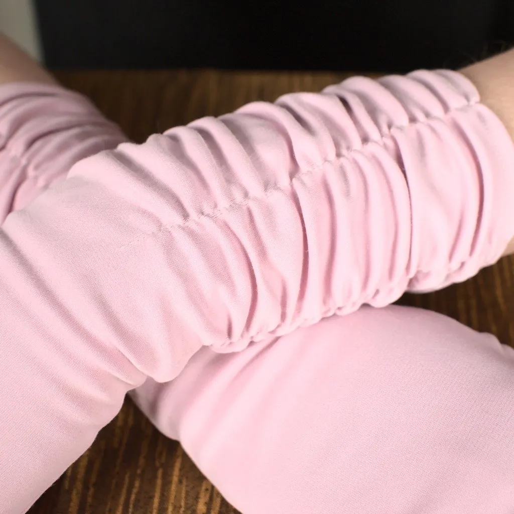 Light Pink Ruched Gloves