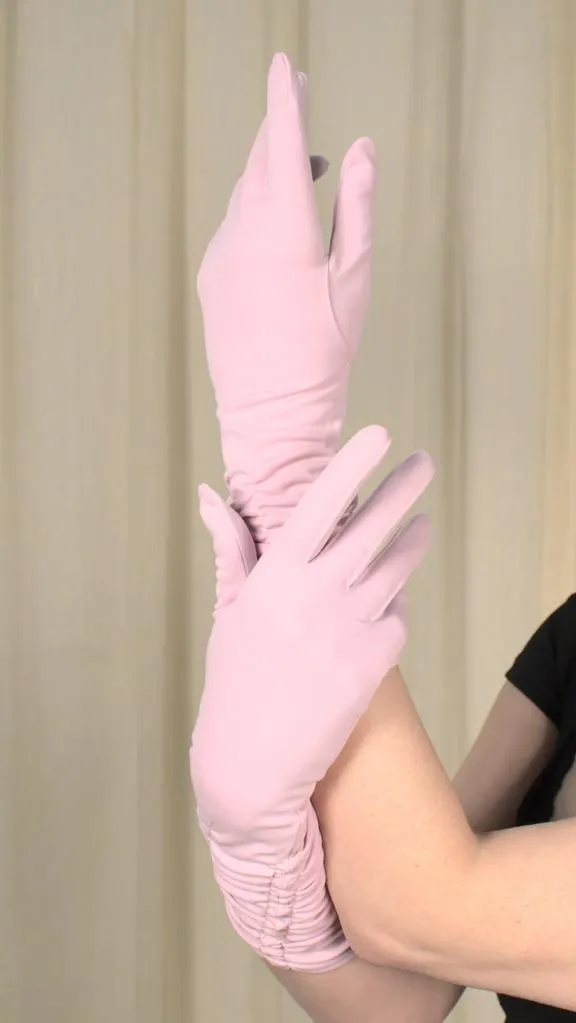 Light Pink Ruched Gloves