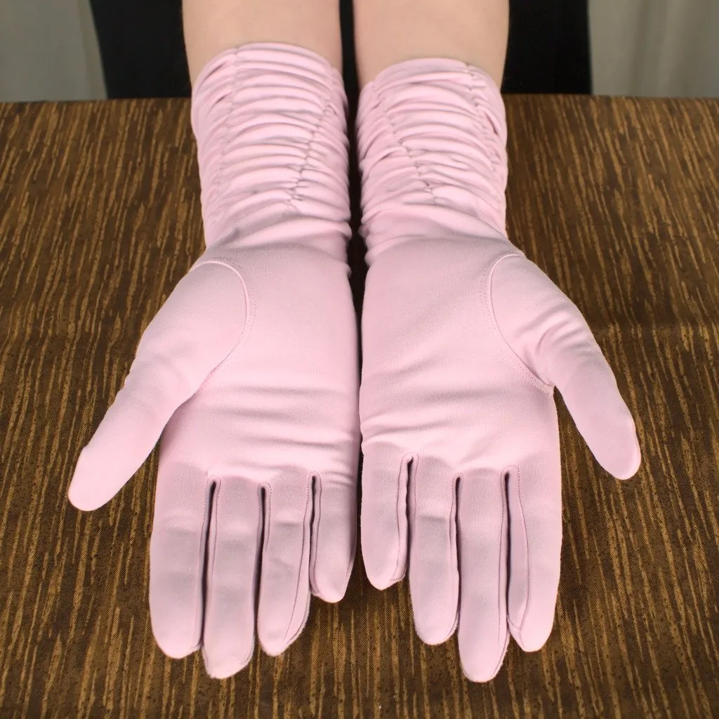 Light Pink Ruched Gloves