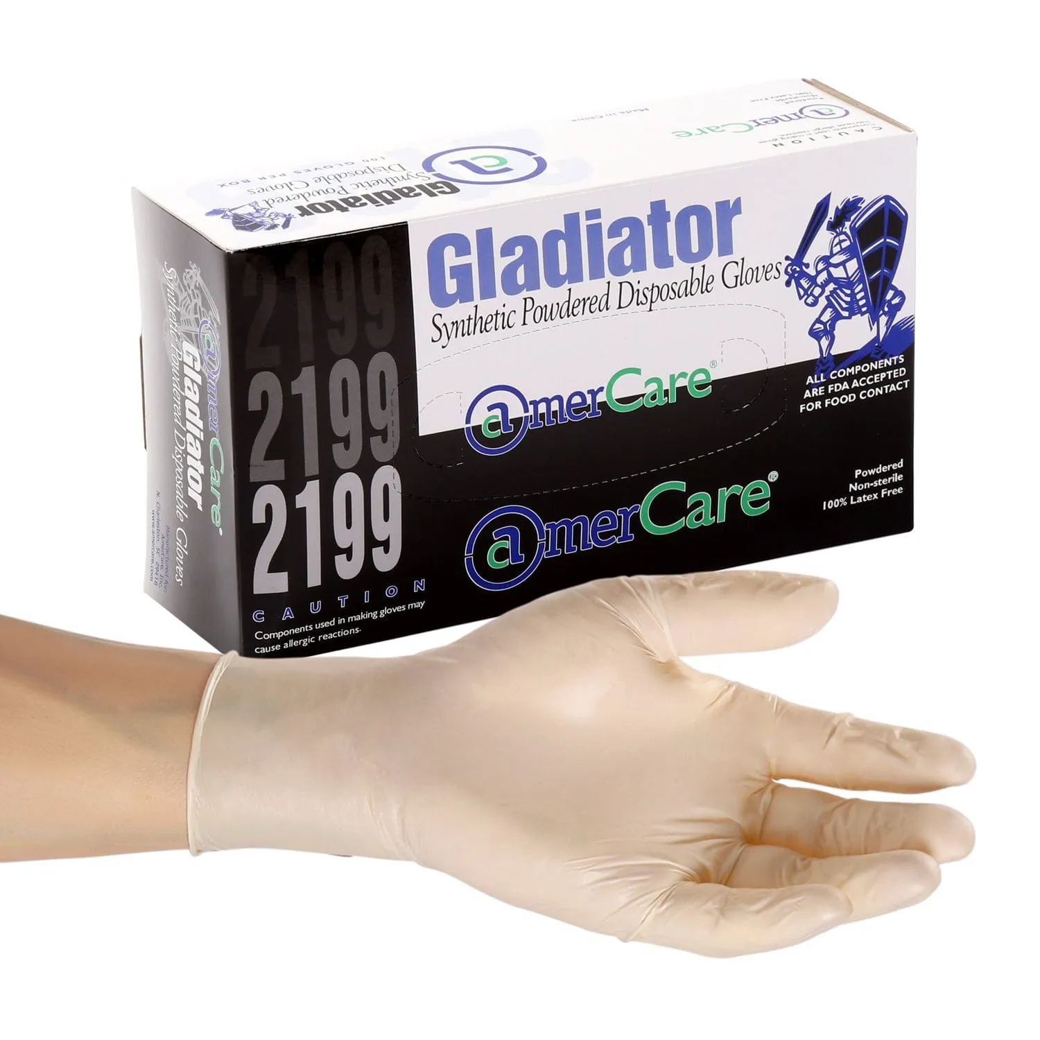 Lightly-Powdered Synthetic Gladiator Gloves, Case of 1,000