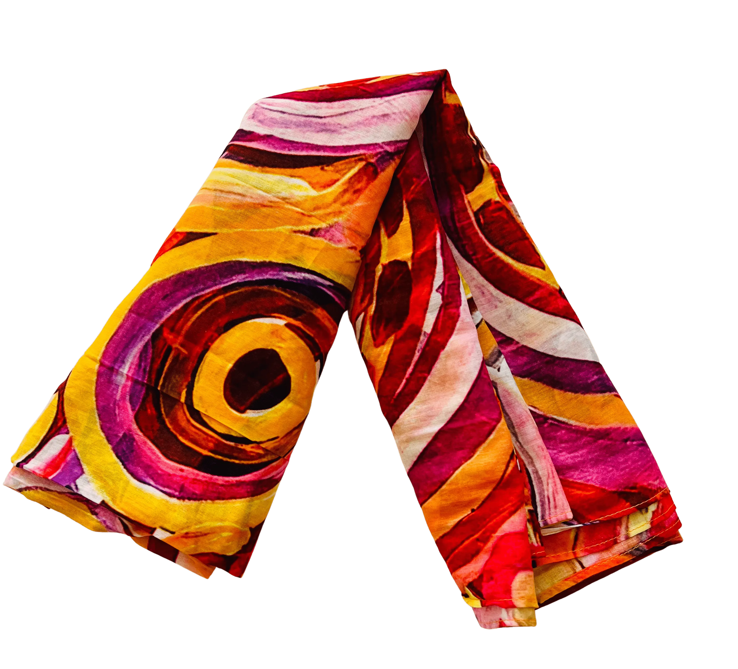 Luxury Beach Sarong Organic Cotton - Pink Orange Zest