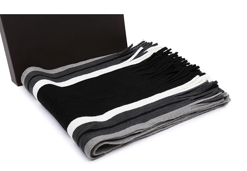 Men's Striped Autumn & Winter Scarf