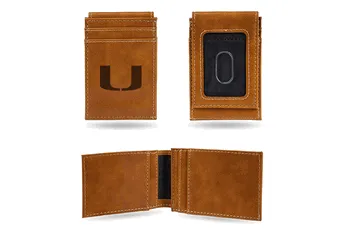 Miami Hurricanes - Laser Engraved Front Pocket Wallet