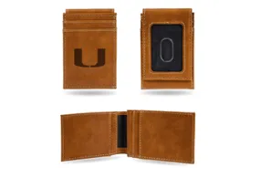 Miami Hurricanes - Laser Engraved Front Pocket Wallet