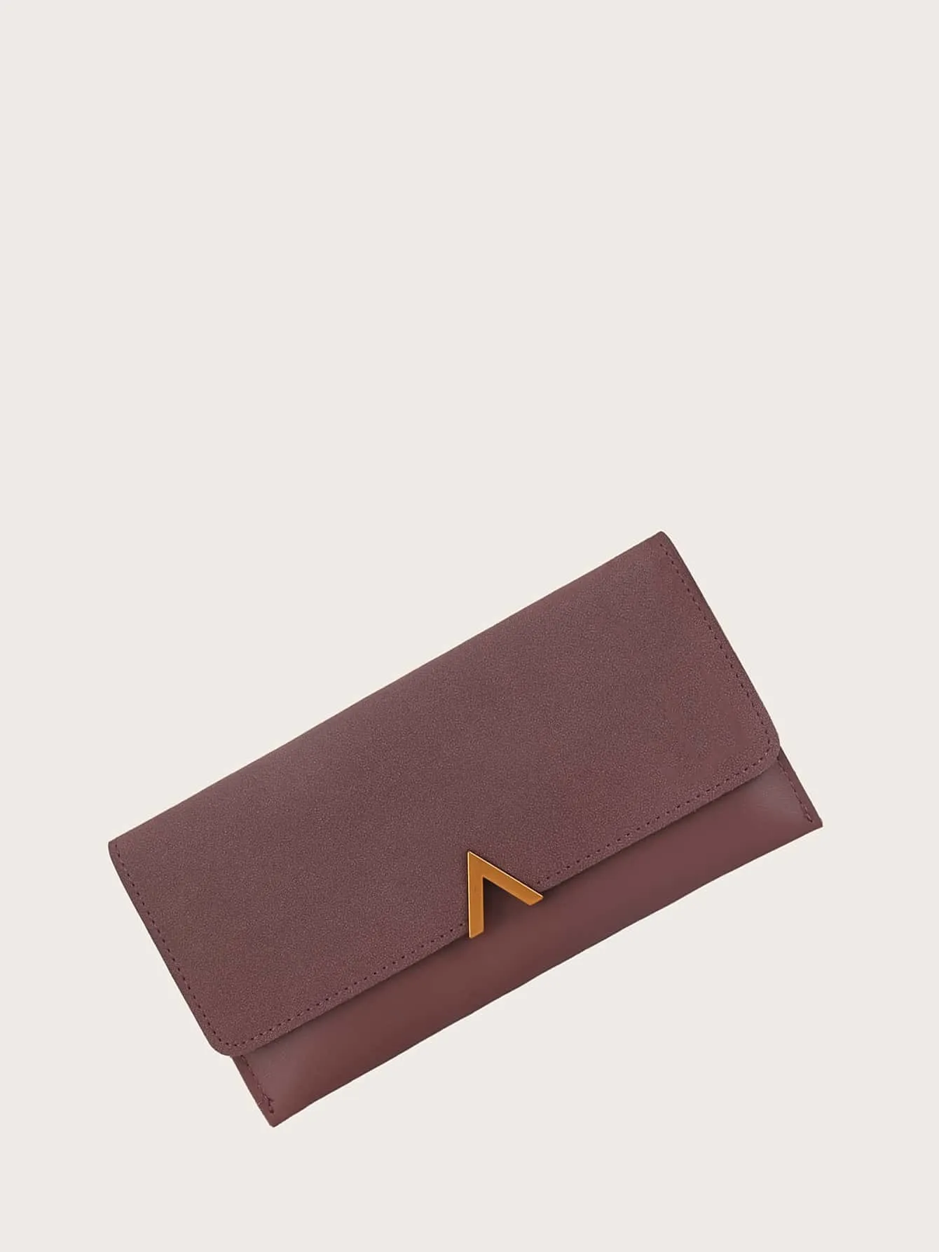 Minimalist Zipper Detail Fold Over Purse