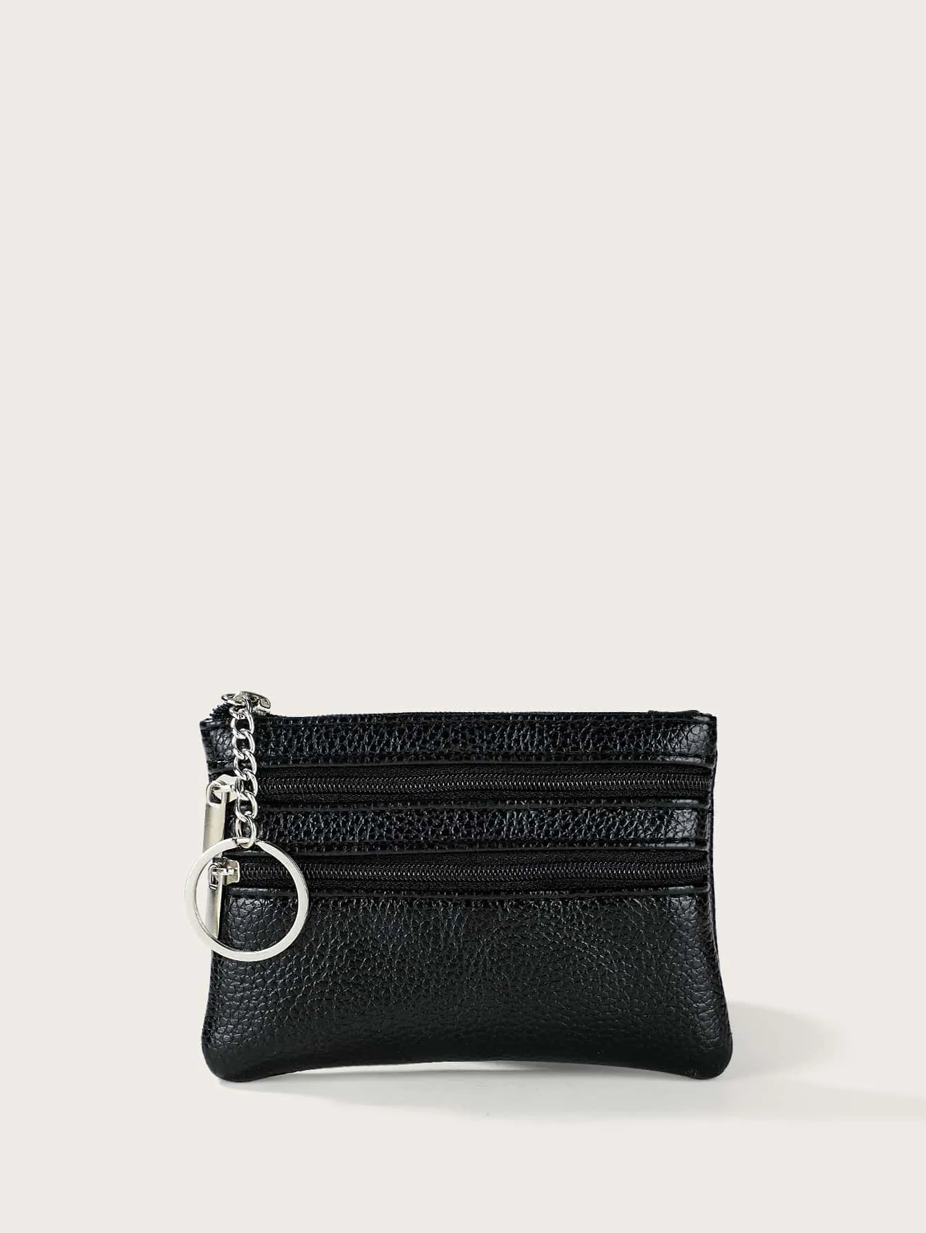 Minimalist Zipper Front Small Wallet