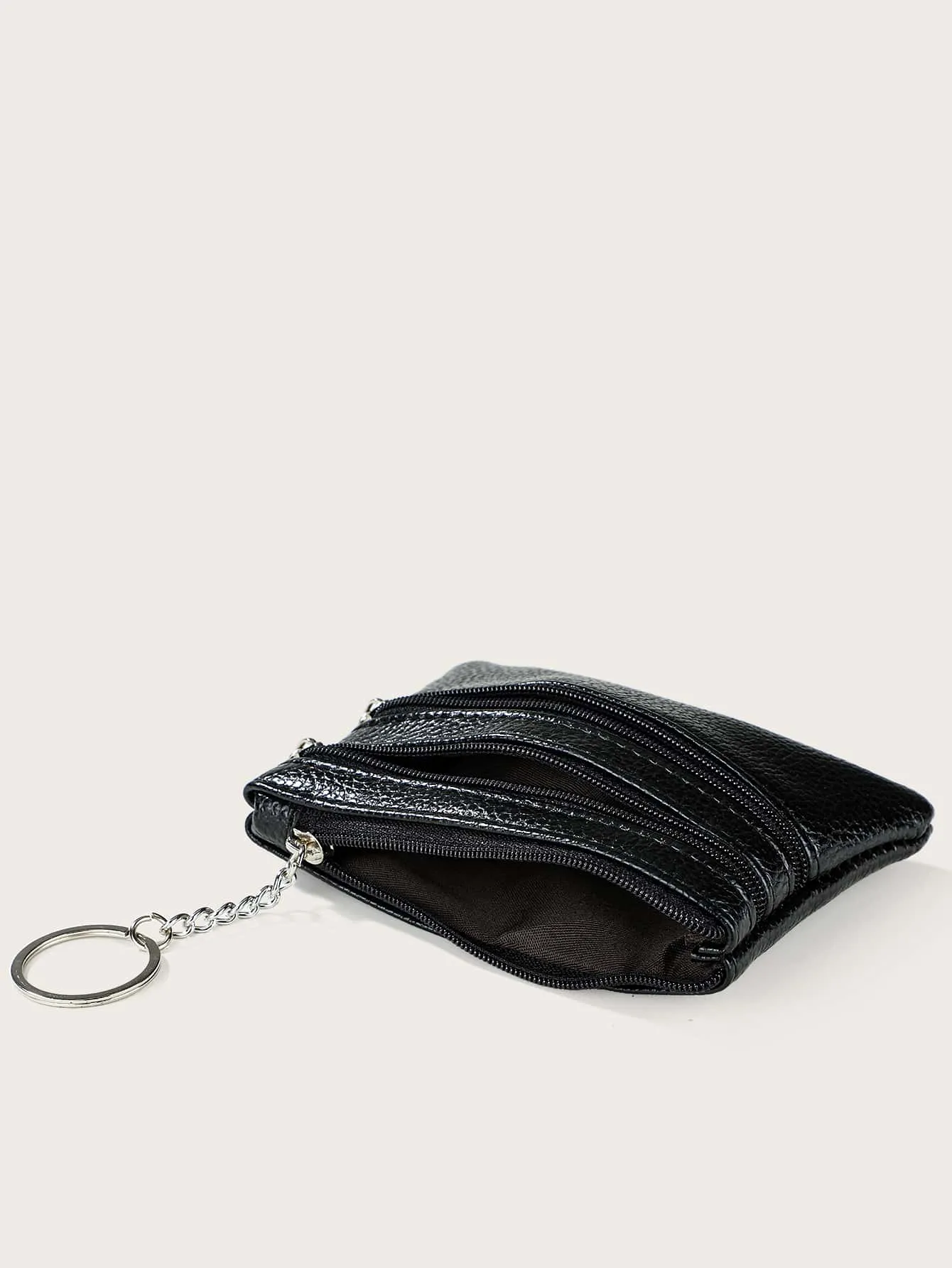 Minimalist Zipper Front Small Wallet