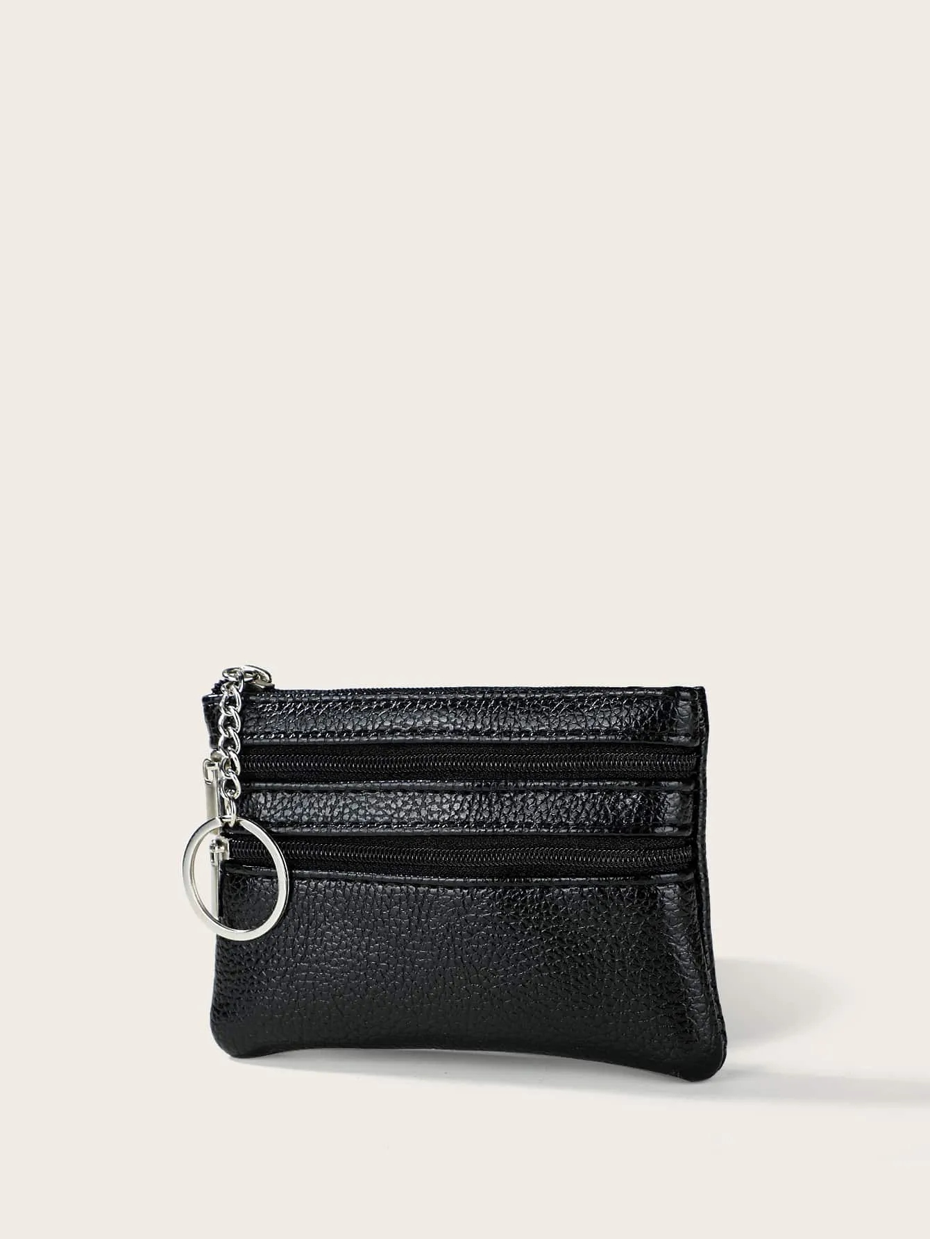 Minimalist Zipper Front Small Wallet