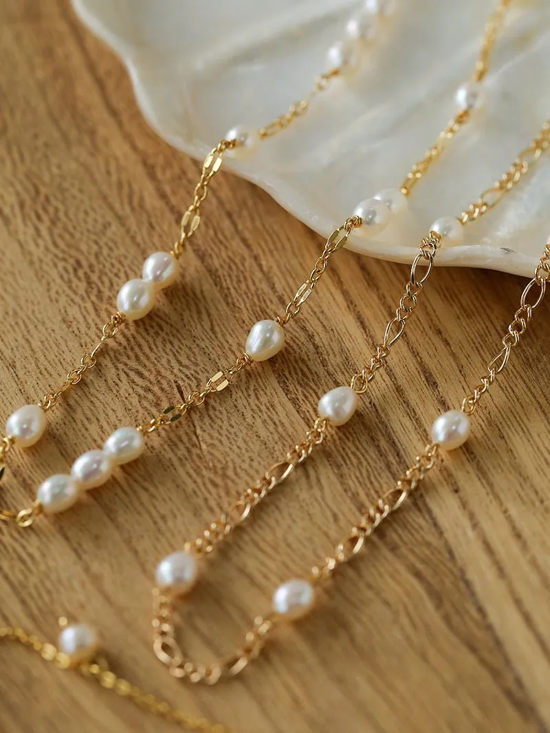 Multi-style Chain and Pearl Stacking Necklace