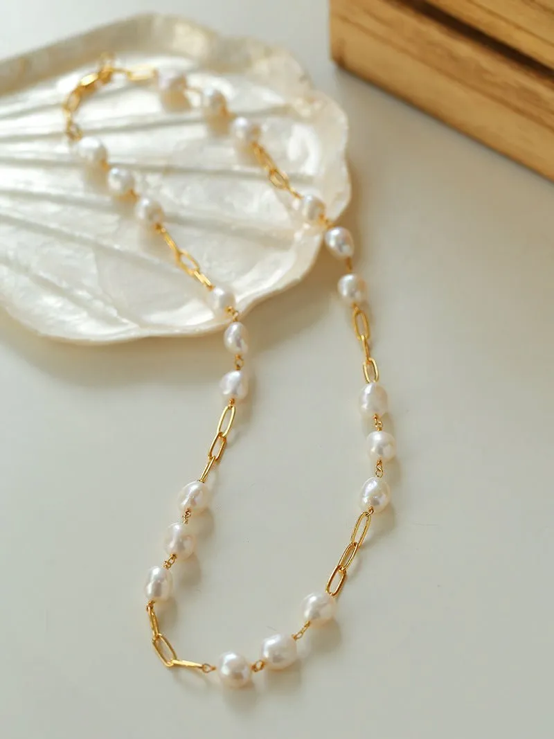 Multi-style Chain and Pearl Stacking Necklace