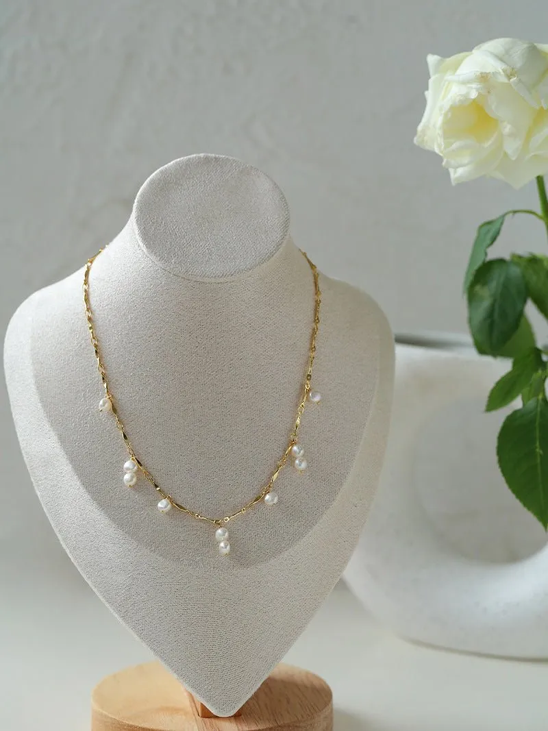 Multi-style Chain and Pearl Stacking Necklace