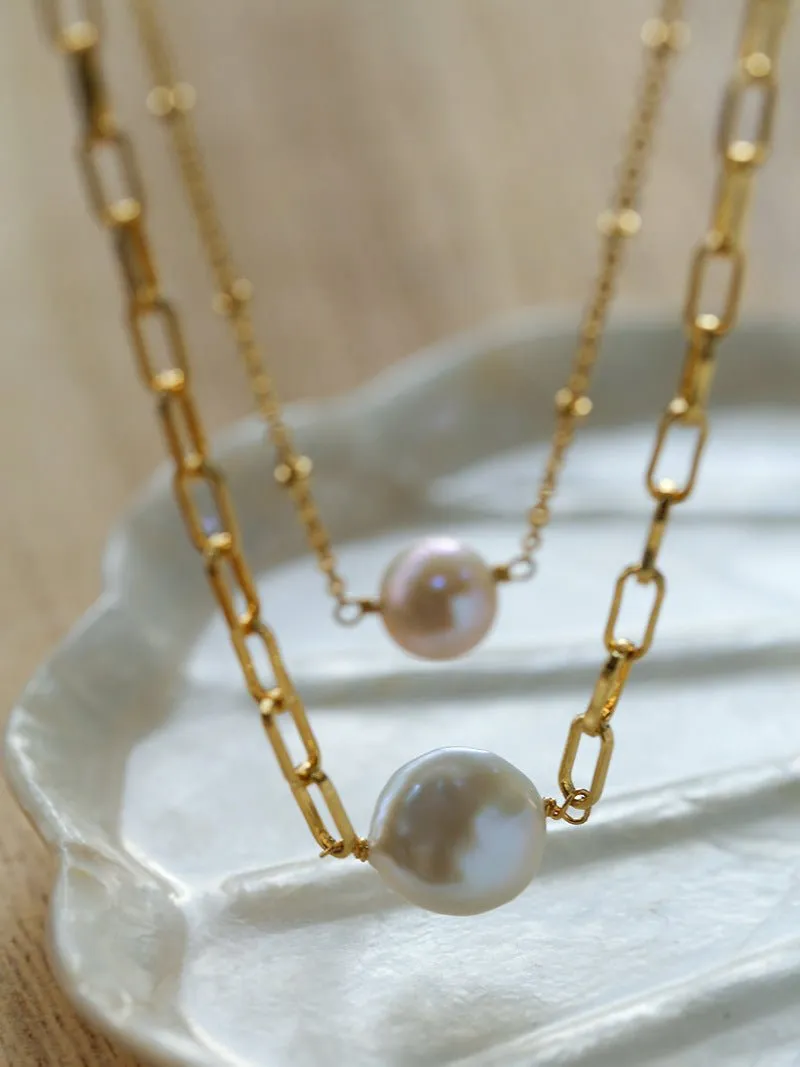 Multi-style Chain and Pearl Stacking Necklace