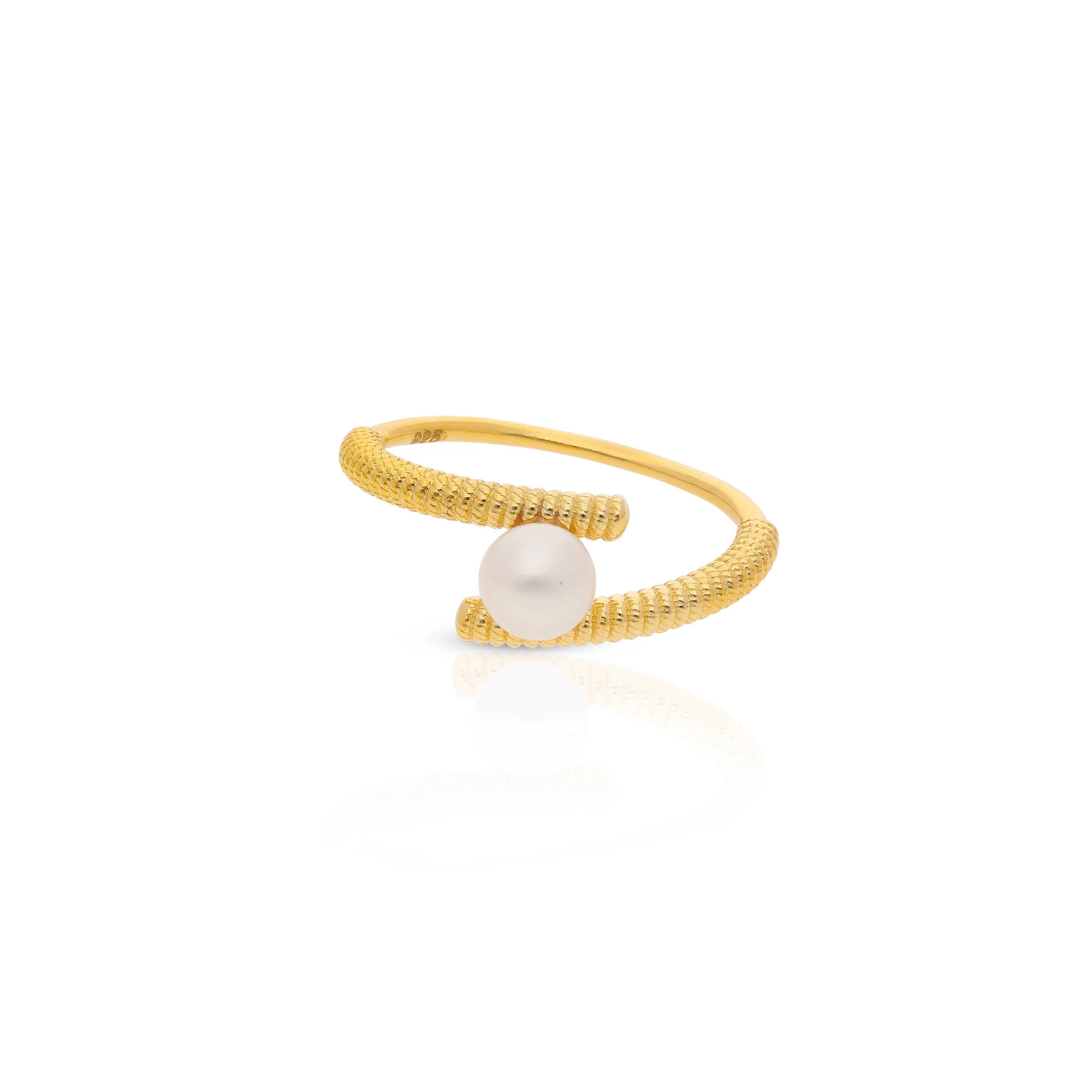 Naia Single Pearl Vermeil Ring