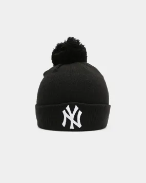 New Era New York Yankees Pom Knit Beanie Black/White