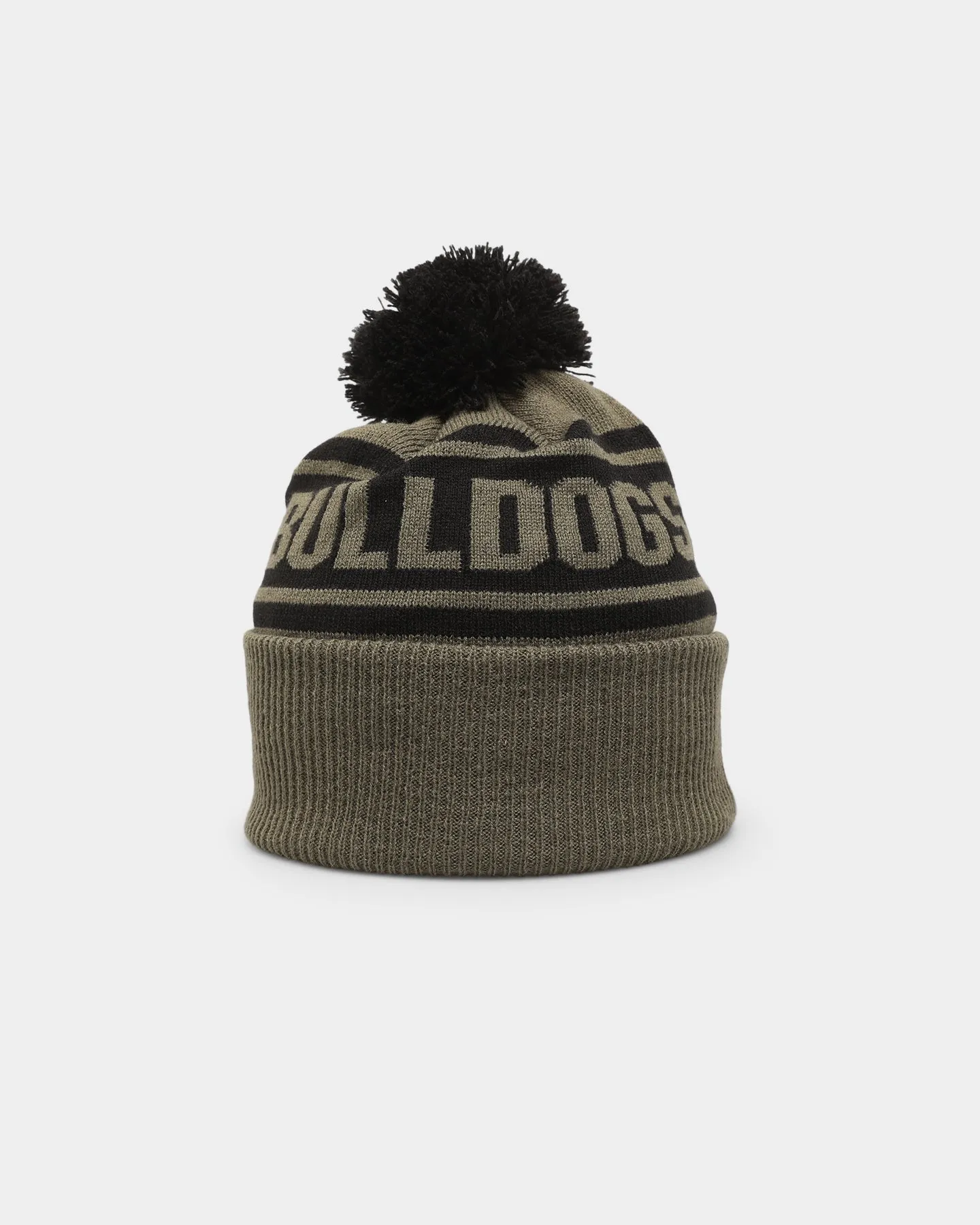 New Era Western Bulldogs 'AFL '22 Olive' Pom Knit Beanie Green