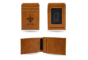 New Orleans Saints - Laser Engraved Front Pocket Wallet