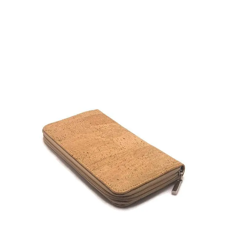 Сork Zip Purse and Vegan Minimalist Wallet for Women in Natural