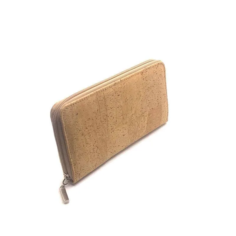 Сork Zip Purse and Vegan Minimalist Wallet for Women in Natural