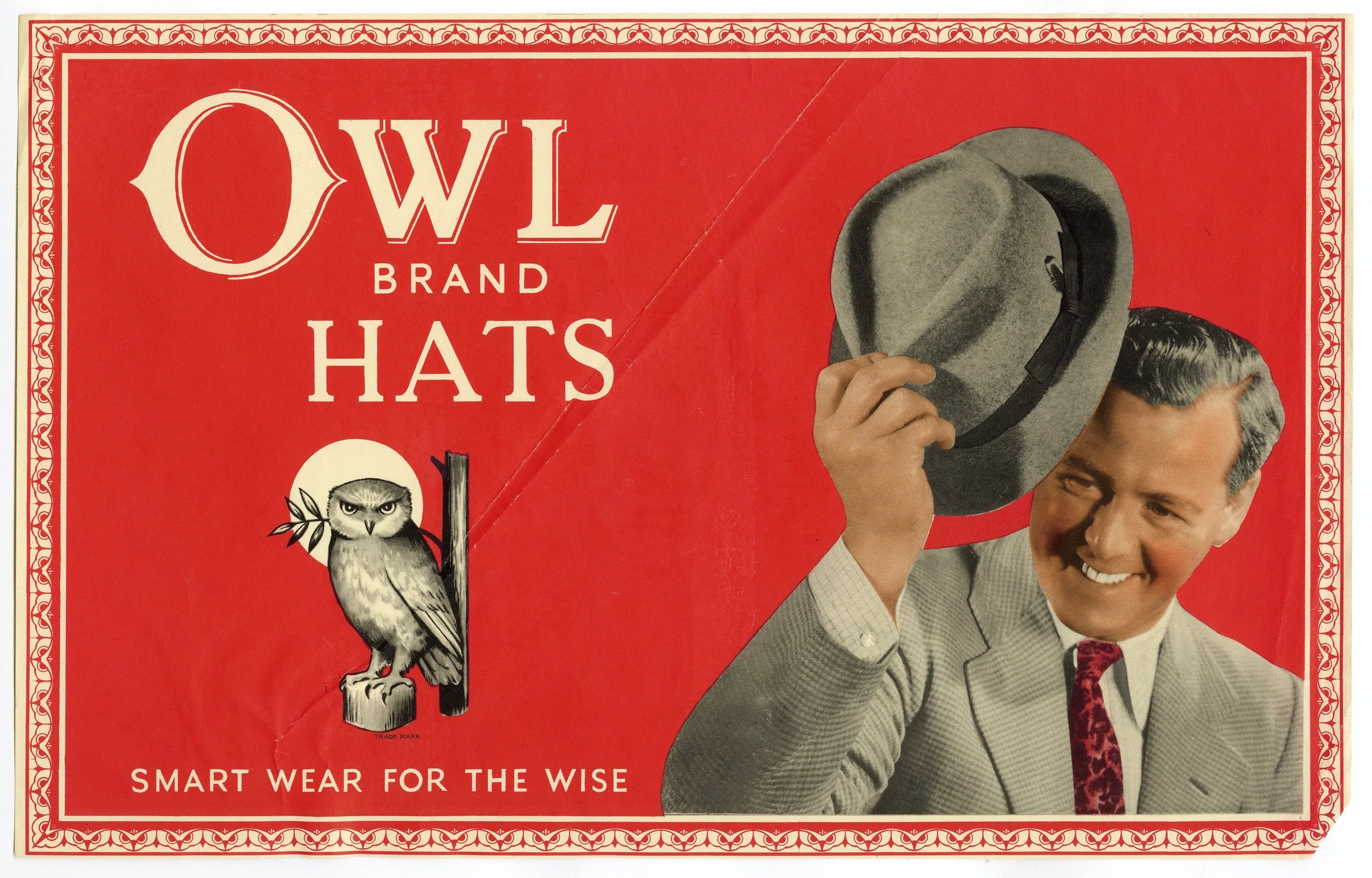 OWL Brand HATS Vintage Menswear Label, Men's Fashion