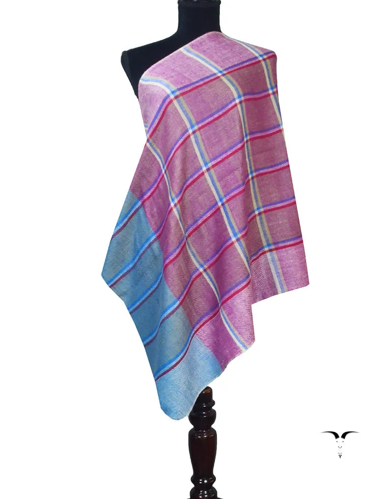 Pashmina Pattern Wrap In Hues Of Blue & Lavender 5646