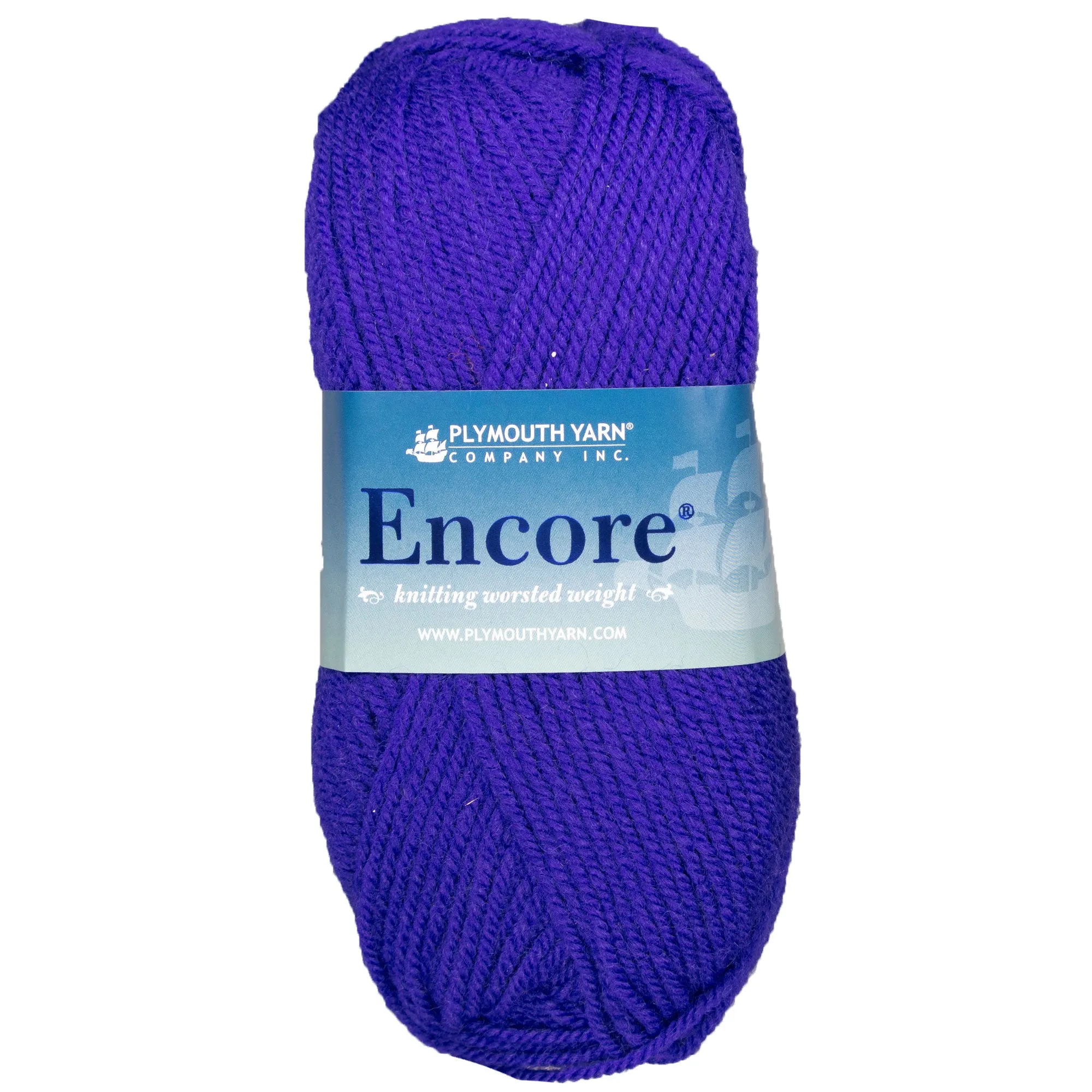 Plymouth Yarn Encore Worsted Yarn - 1384 Bright Purple