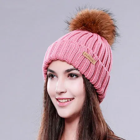 Pom Pom Knitted Beanie