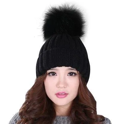 Pom Pom Knitted Beanie