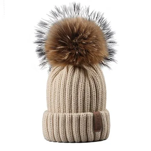 Pom Pom Knitted Beanie