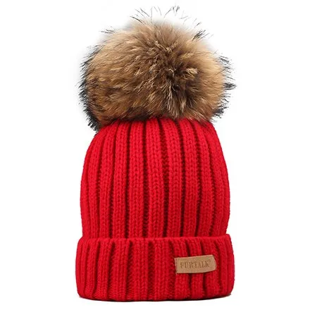 Pom Pom Knitted Beanie