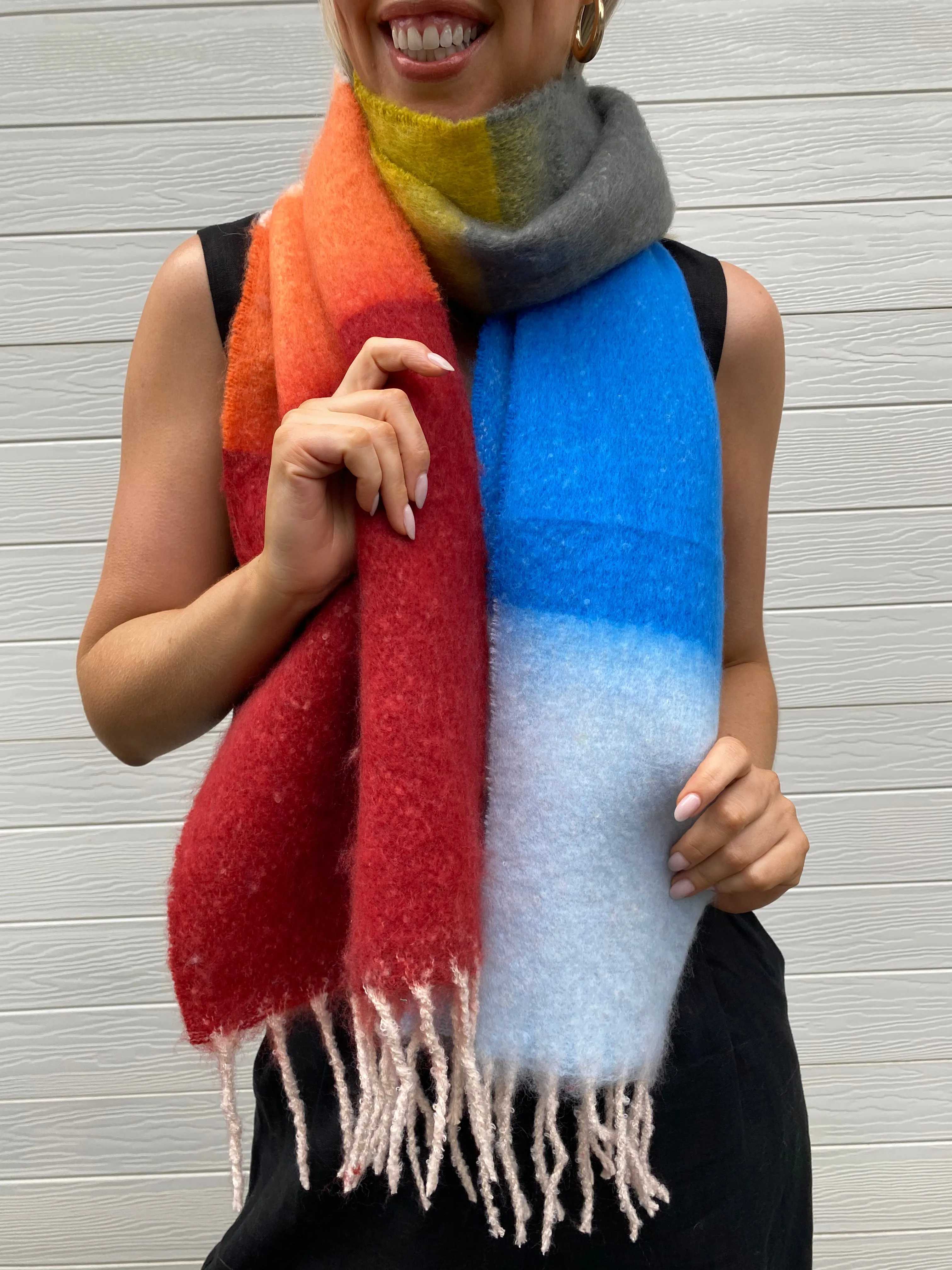 Rug up Scarf - Bright multi colour