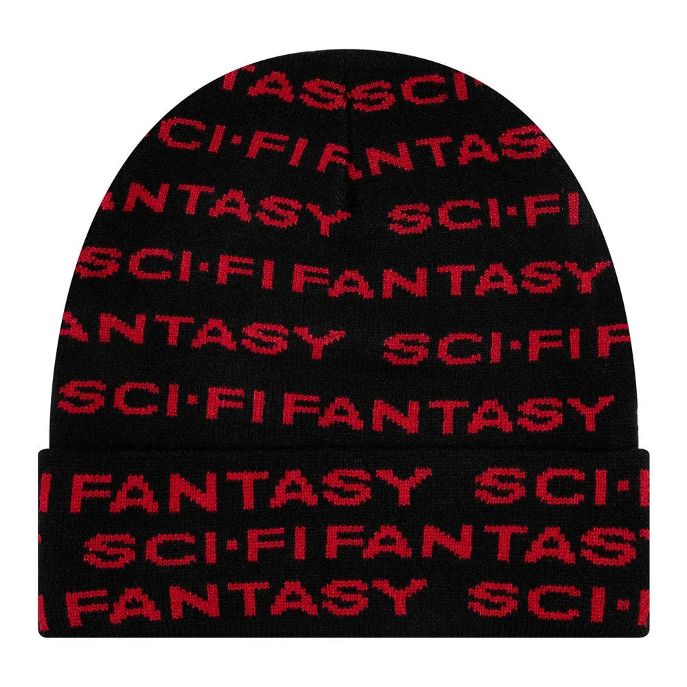 Sci-Fi Fantasy 'Repeat Logo' Beanie (Black)